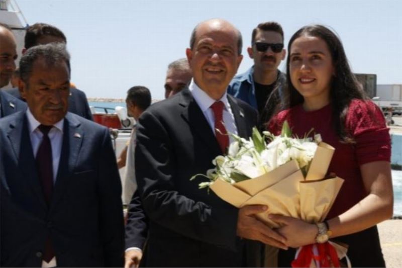 KKTC Cumhurbaşkanı Ersin Tatar Taşucu Limanı