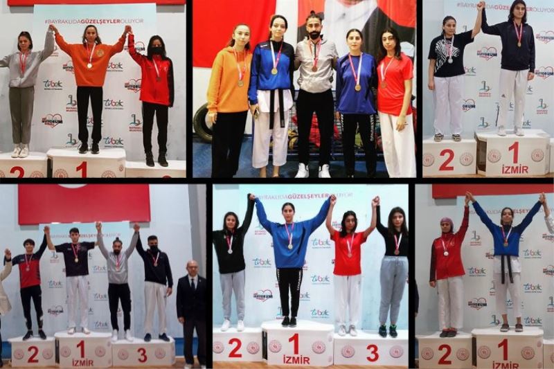 İzmir Çiğlili Taekwondocular madalyaları topladı