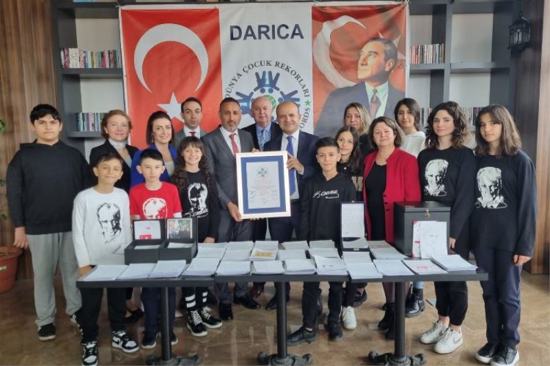 Kocaeli Darıcalı öğrenciler 2023 mektupla dünya rekoru kırdı