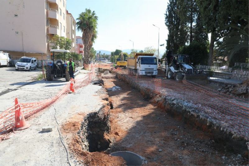 Muğla Yatağan’da alt yapı çalışmaları devam ediyor