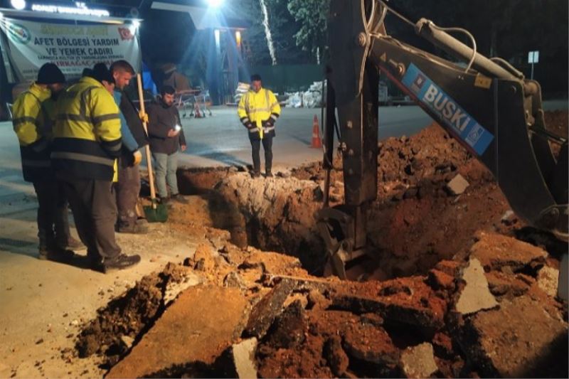 BUSKİ’nin Hatay’da gecesi-gündüzü yok