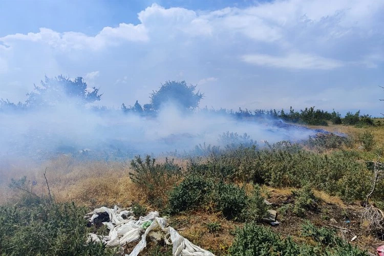 Boztepe Köyü’nde 200 dönümlük buğday ekili alan yandı