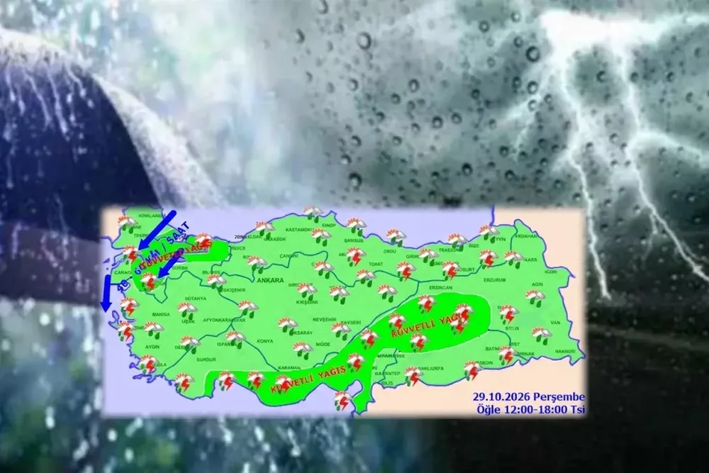 Meteoroloji’den peş peşe uyarılar! Şiddetli yağış ve kuvvetli rüzgar etkili olacak