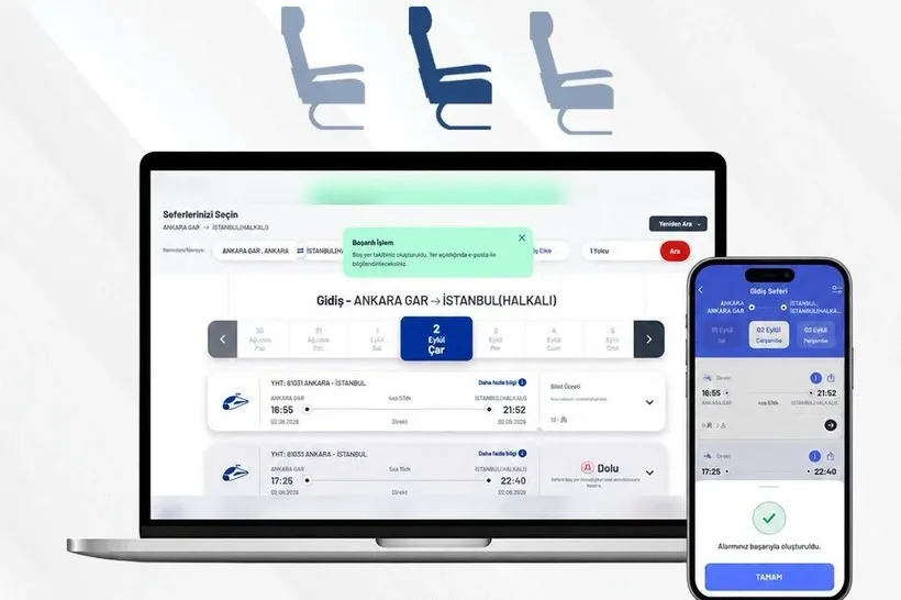 Tren biletlerinde yeni dönem... Boş yer açıldığında yolcuya bildirim gidecek